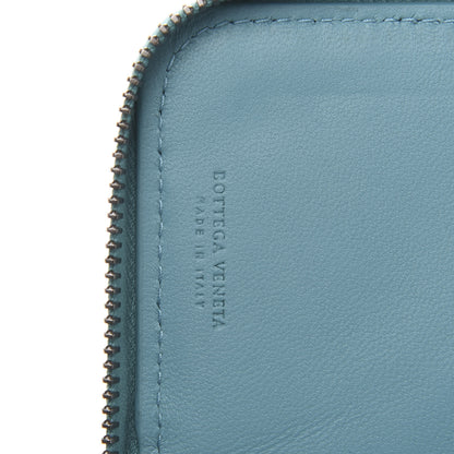 Bottega Veneta Nappa Intrecciato Zip Around Wallet Aqua 6 of 7