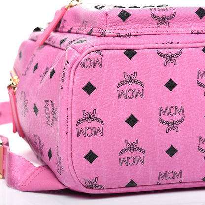 MCM Visetos Studded Small Stark M Backpack Pink 8 of 14