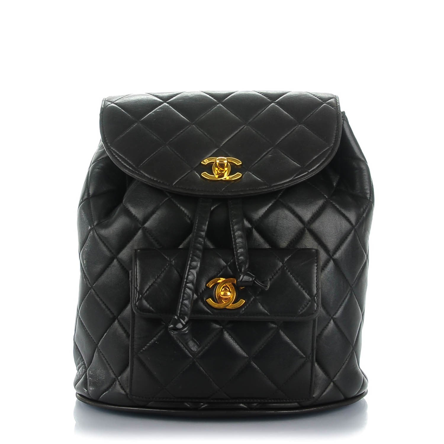 Chanel Lambskin Quilted Backpack Black 1 of 9