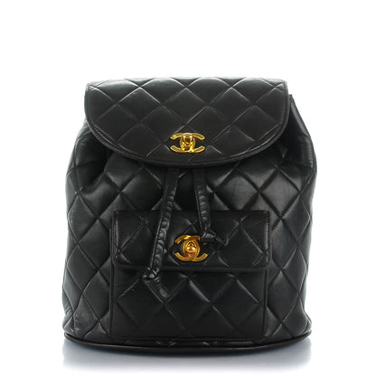 Chanel Lambskin Quilted Backpack Black 1 of 9