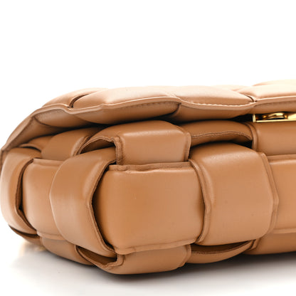 Bottega Veneta Lambskin Maxi Intreccio Padded Chain Cassette Crossbody Bag Caramel 7 of 8