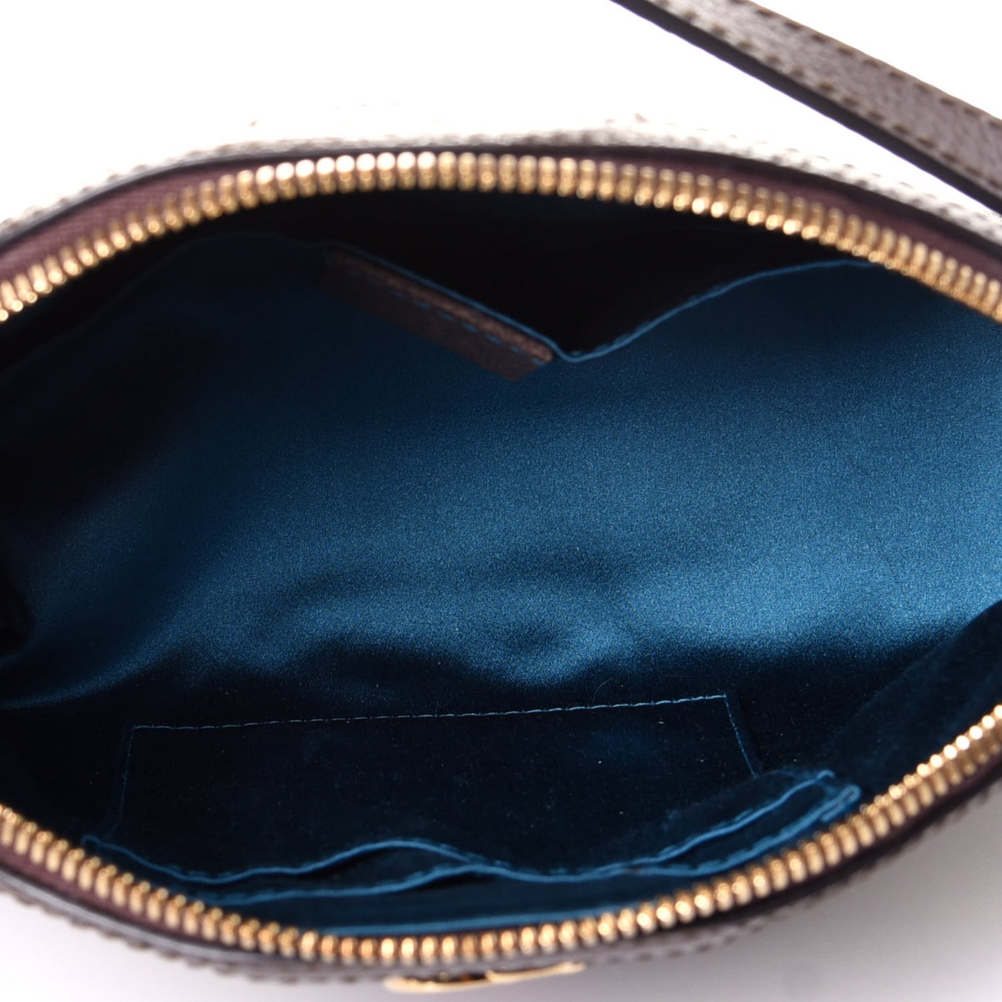 GG Supreme Monogram Textured Dollar Calfskin Web Small Ophidia Dome Shoulder Bag Beige Ebony New Acero