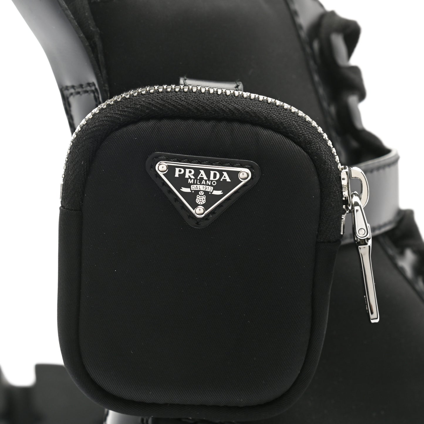 Spazzolato Rois Re-Nylon Metal Triangle Logo Mens Monolith Pouch Pocket 60mm Combat Boots 7 Black