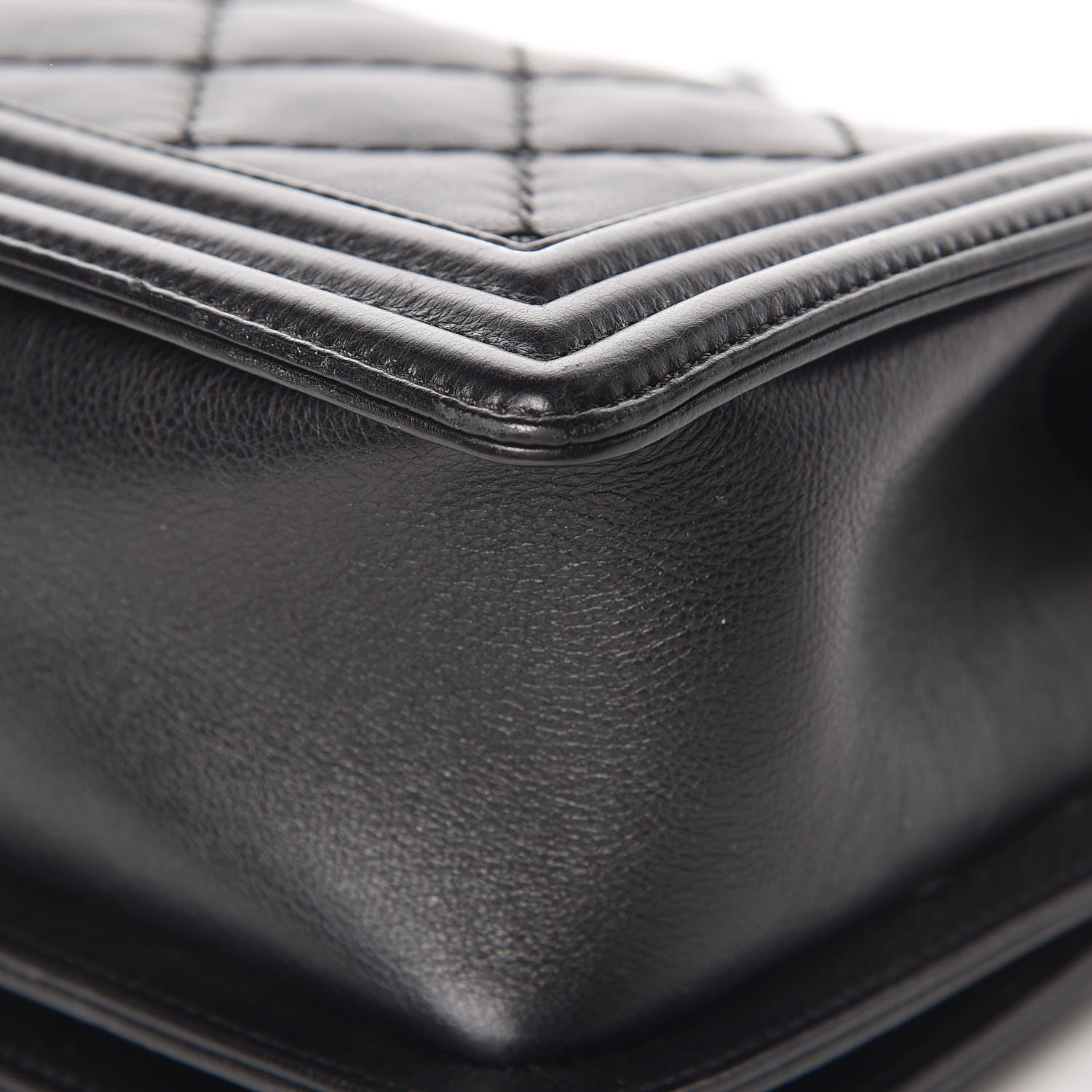 Chanel Calfskin Double Stitch Medium Boy Flap Black 13 of 14