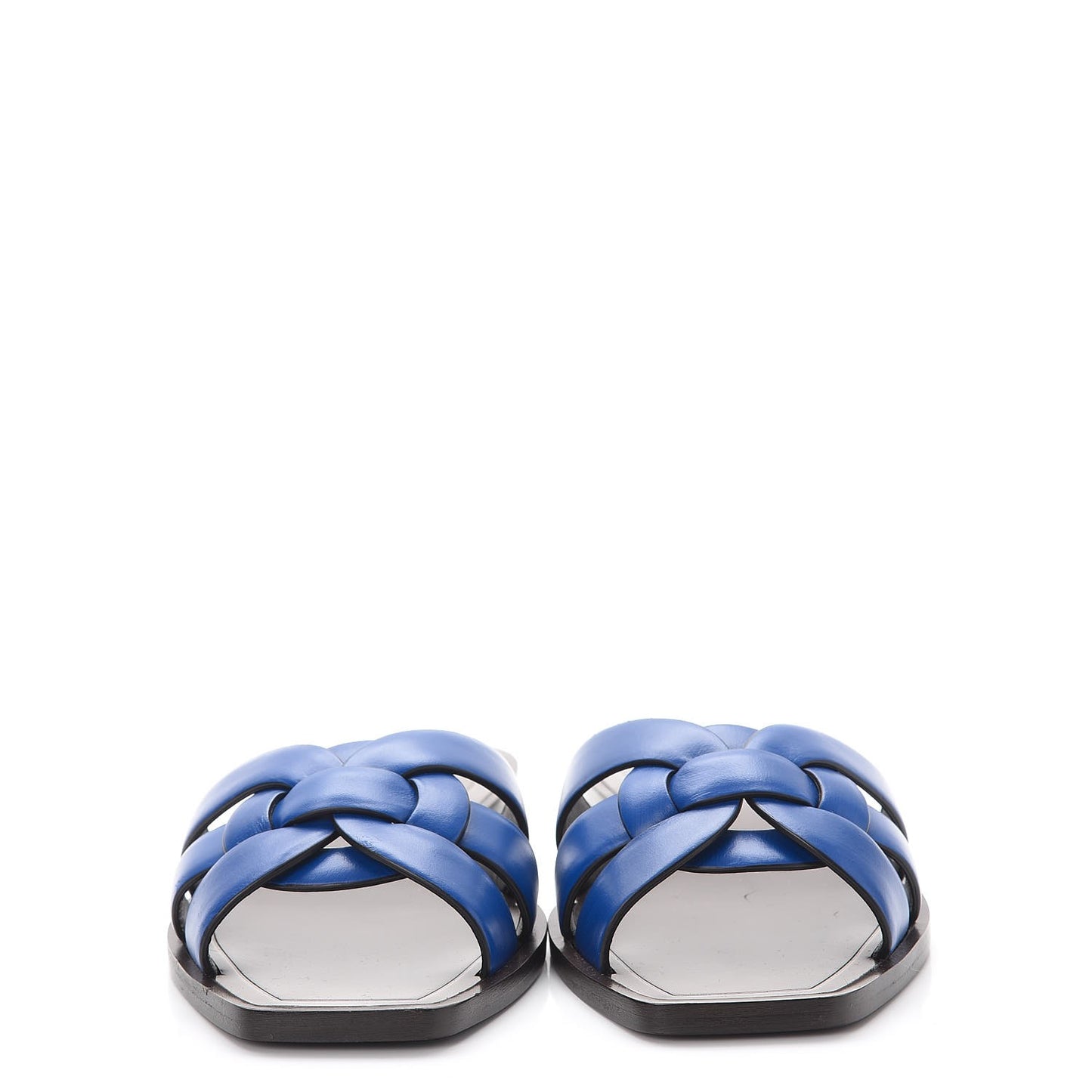 Calfskin Nu Pied 05 Slide Sandal 36 Blue Majorelle