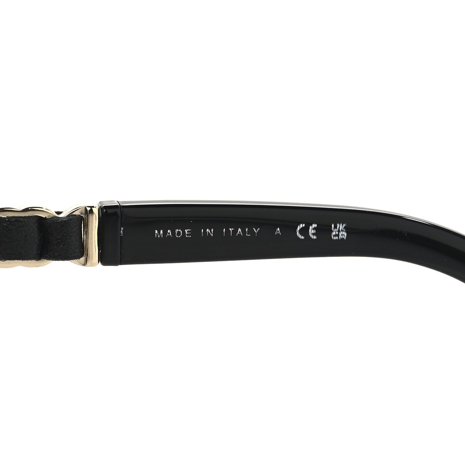 Chanel Metal Calfskin Round Chain Sunglasses 4265-Q Black 6 of 7