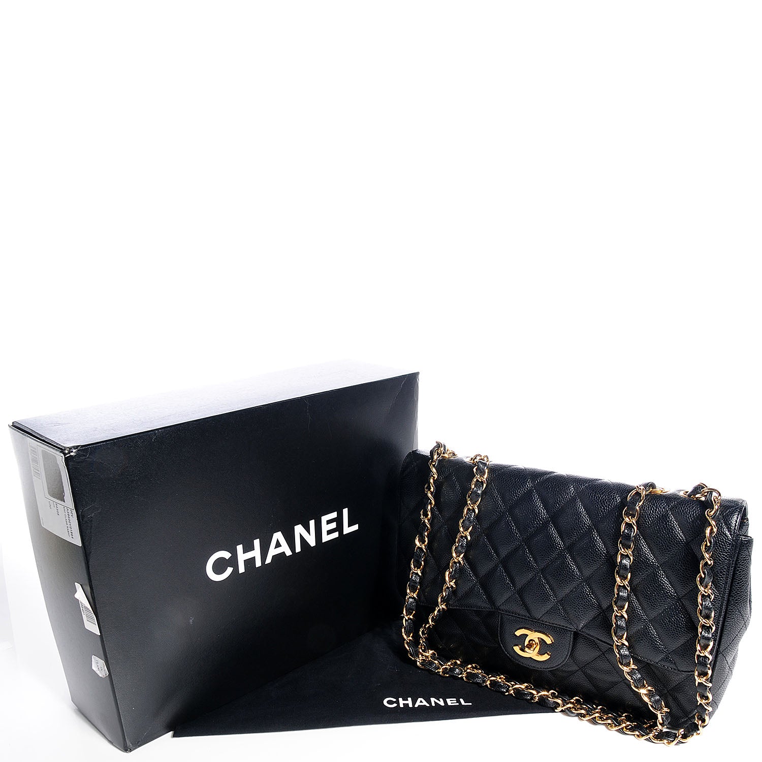 Chanel Caviar Jumbo Flap Black 5 of 9
