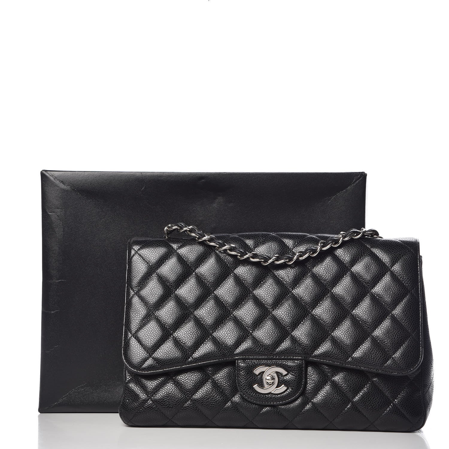 Chanel Caviar Quilted Jumbo Single Flap Black 13 of 13