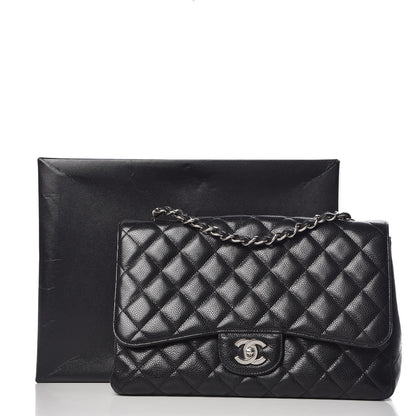 Chanel Caviar Quilted Jumbo Single Flap Black 13 of 13