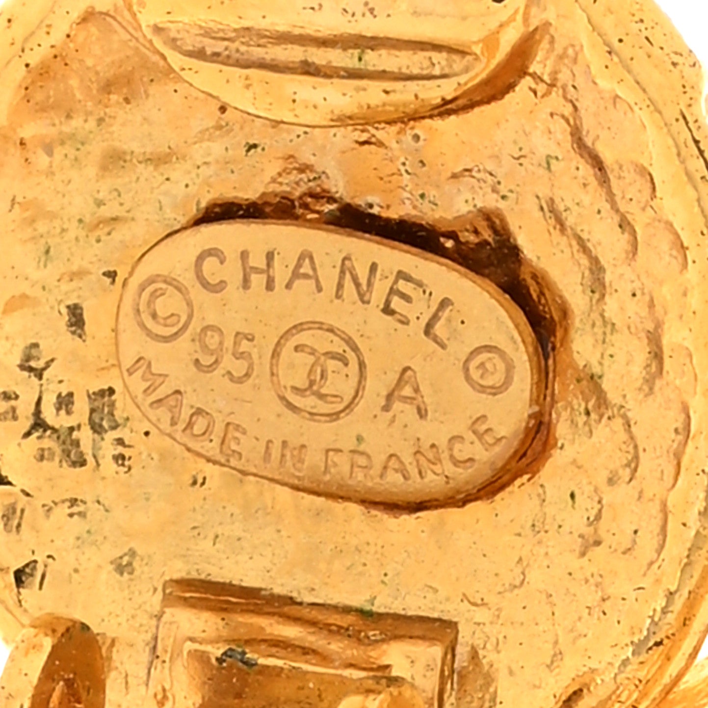 Chanel Metal CC Logo Drop Clip On Earrings Gold 4 of 5