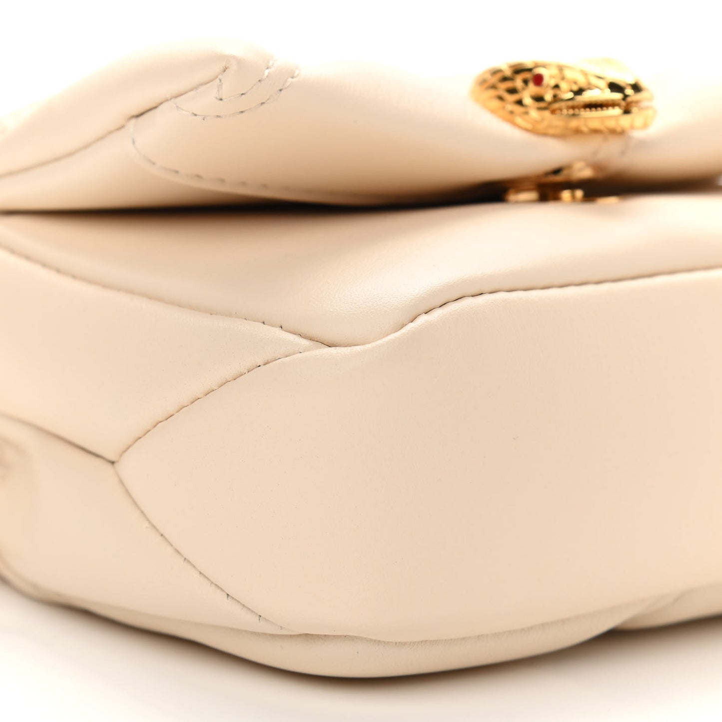 Calfskin Serpenti Cabochon Micro Bag Opal