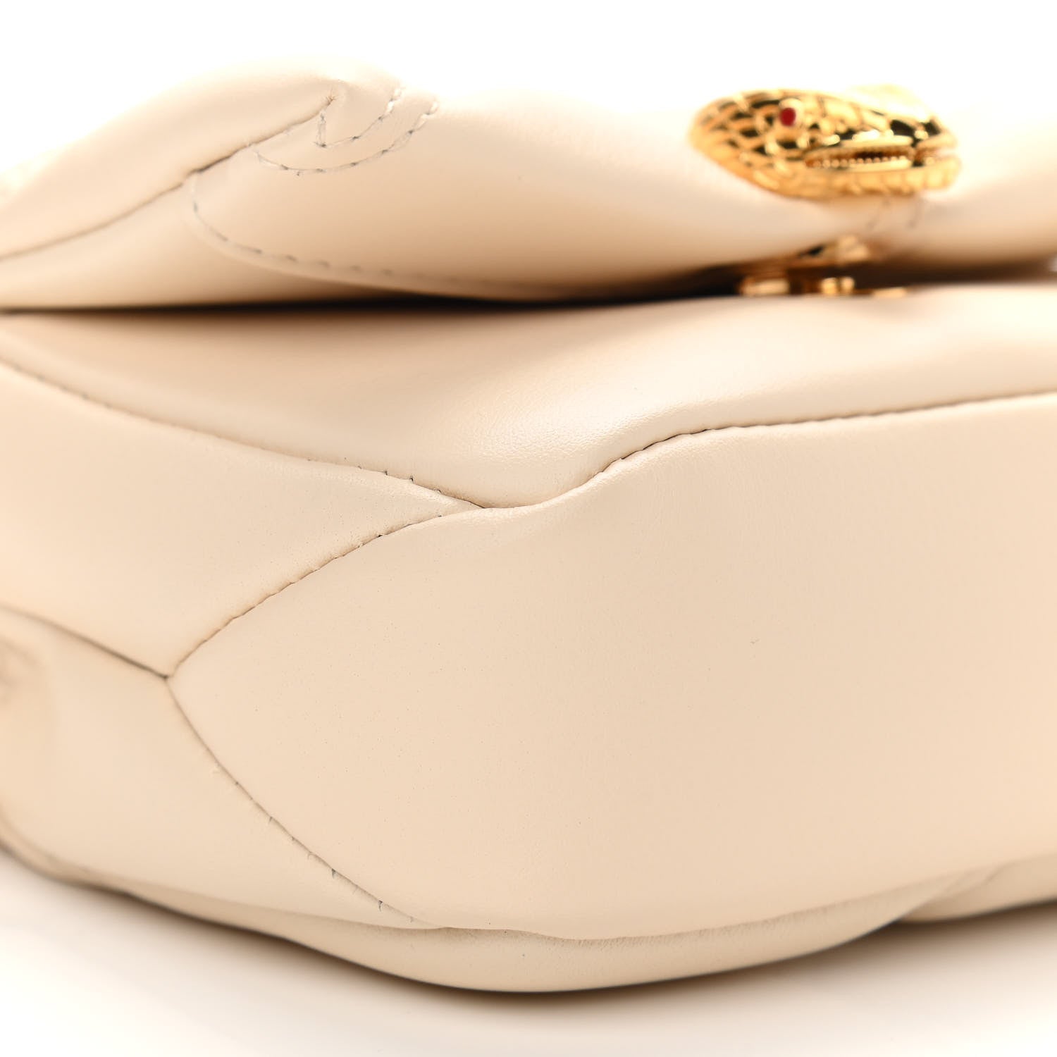 Bulgari Calfskin Serpenti Cabochon Micro Bag Opal 9 of 11
