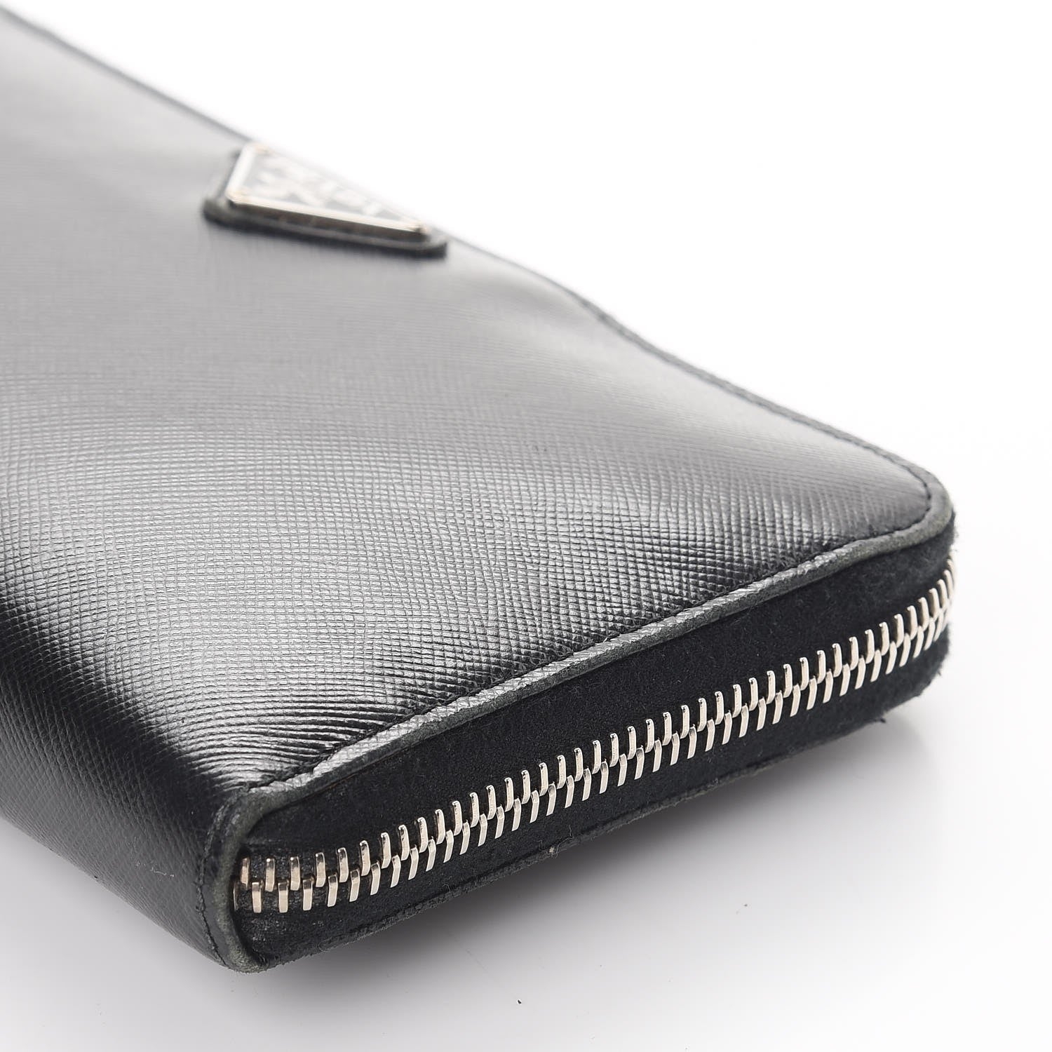 Prada Saffiano Zip Around Wallet Nero Black 11 of 12