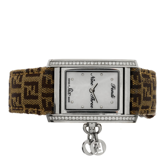 Stainless Steel Canvas Diamond 22mm Orologi Quartz Watch