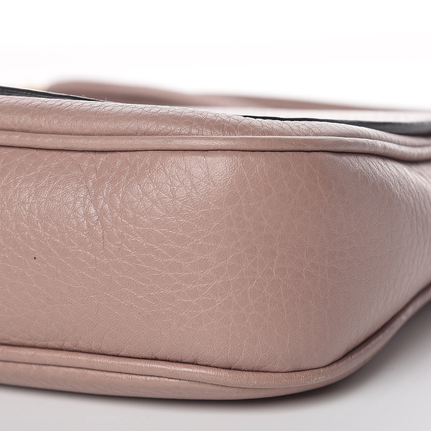 Pebbled Calfskin Medium Soho Flap Crossbody Pale Pink