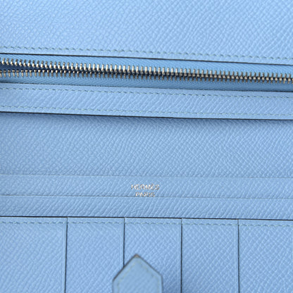 Hermes Epsom Bearn Gusset Wallet Bleu Zephyr 6 of 7
