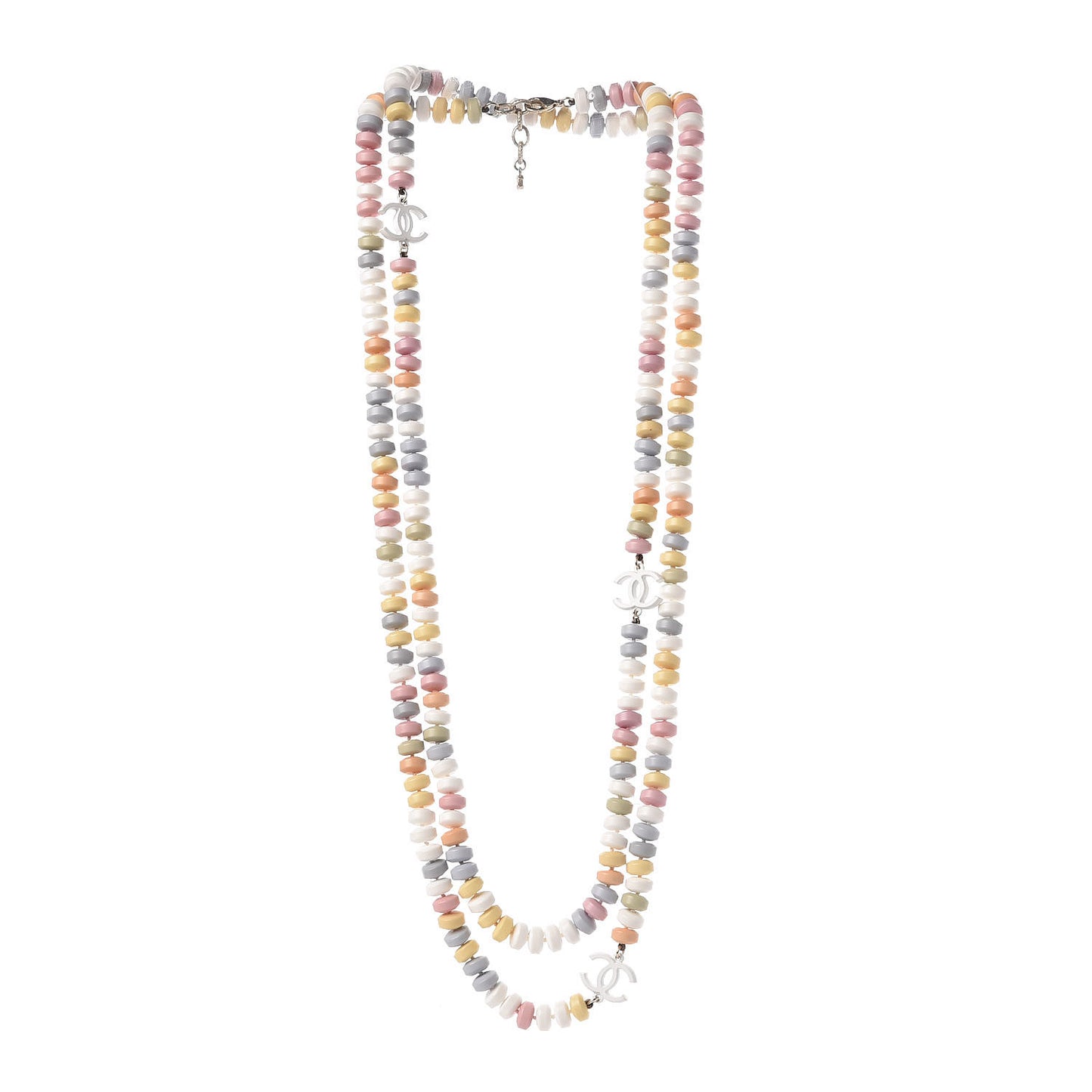 Candy CC Double Strand Necklace Multicolor