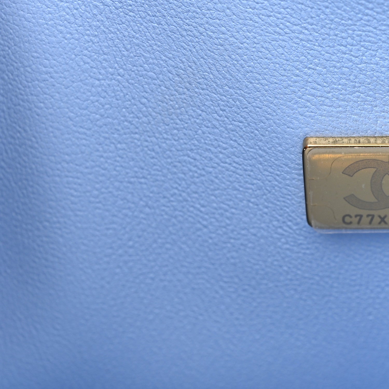 Chanel Caviar Quilted Maxi Double Flap Light Blue 7 of 11