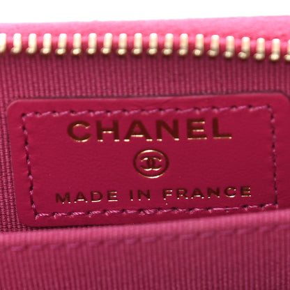 Chanel Caviar Quilted Zip Coin Purse Pink 6 of 8