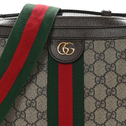 Gucci GG Supreme Monogram Web Small Ophidia Top Handle Shoulder Bag Brown 8 of 14
