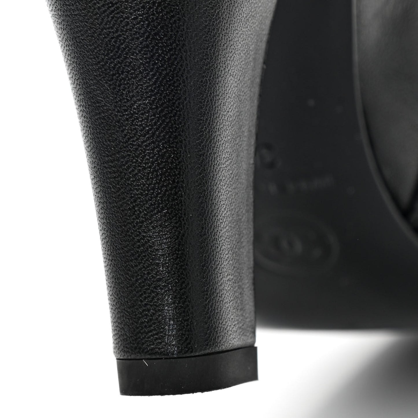 Lambskin High Boots 36 Black