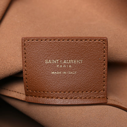 Saint Laurent Calfskin Large Shopping Tote Dark Tan 7 of 10