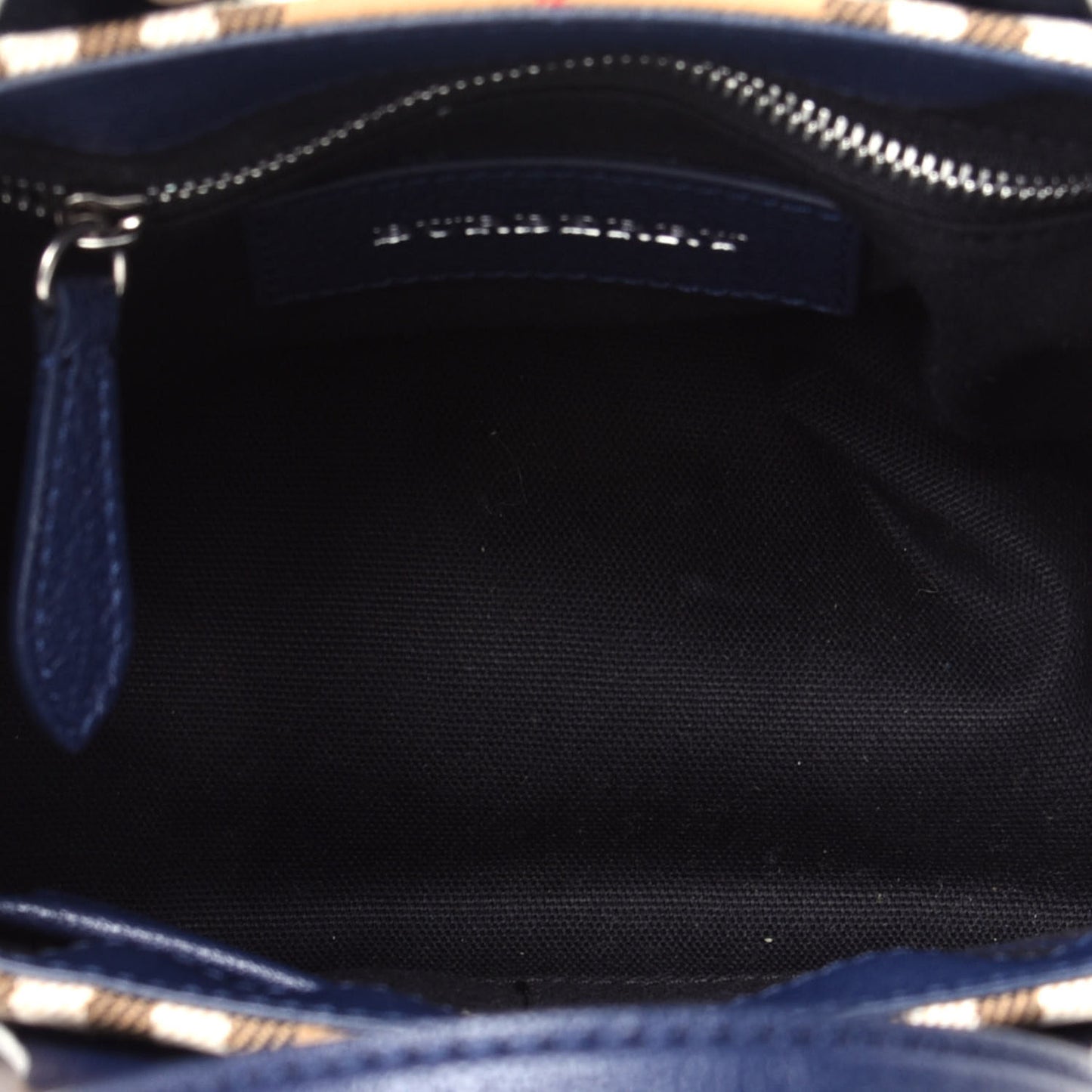 Goatskin Vintage Check Baby Banner Tote Regency Blue
