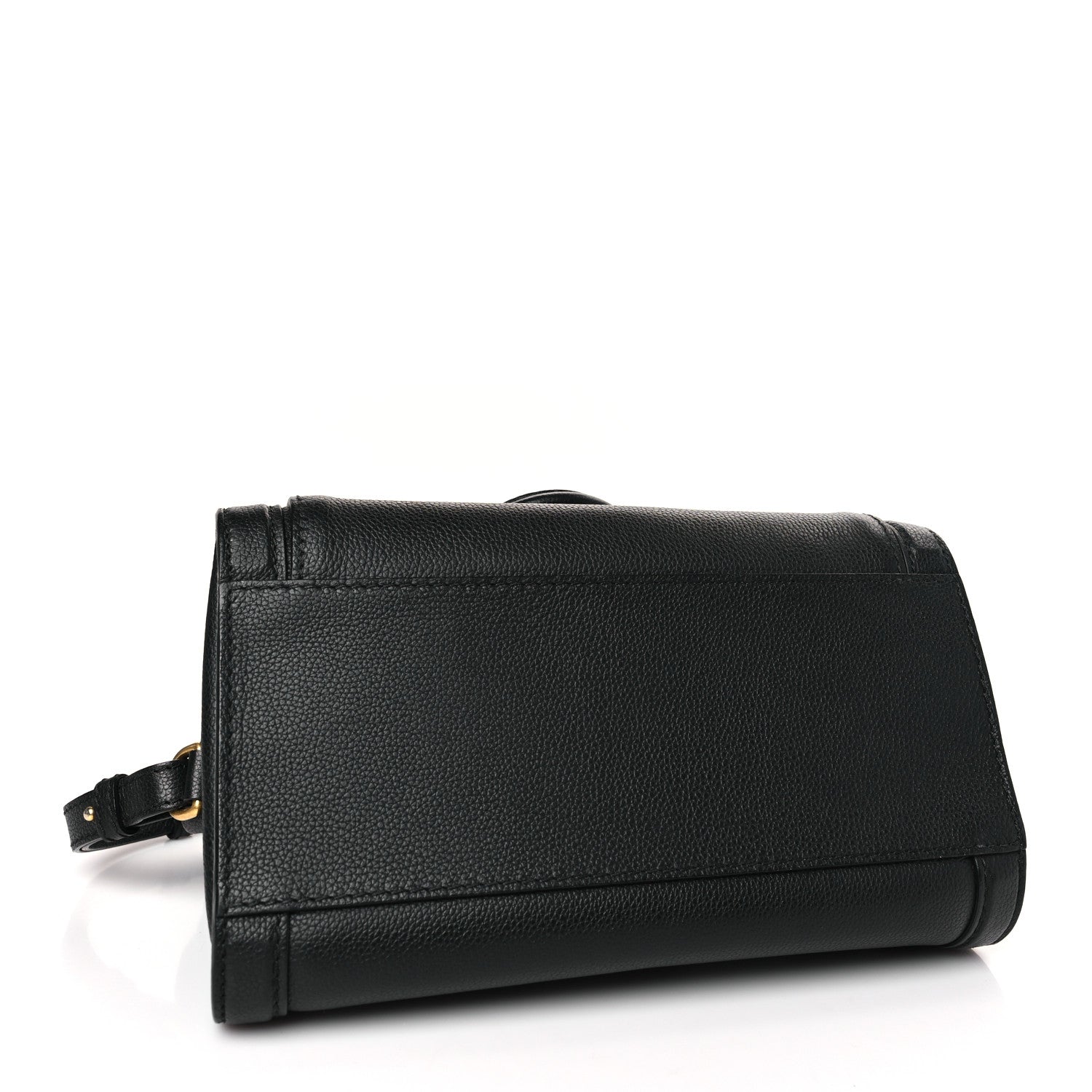 Alexander McQueen Pebbled Calfskin Padlock Pocket Tote Black 4 of 10