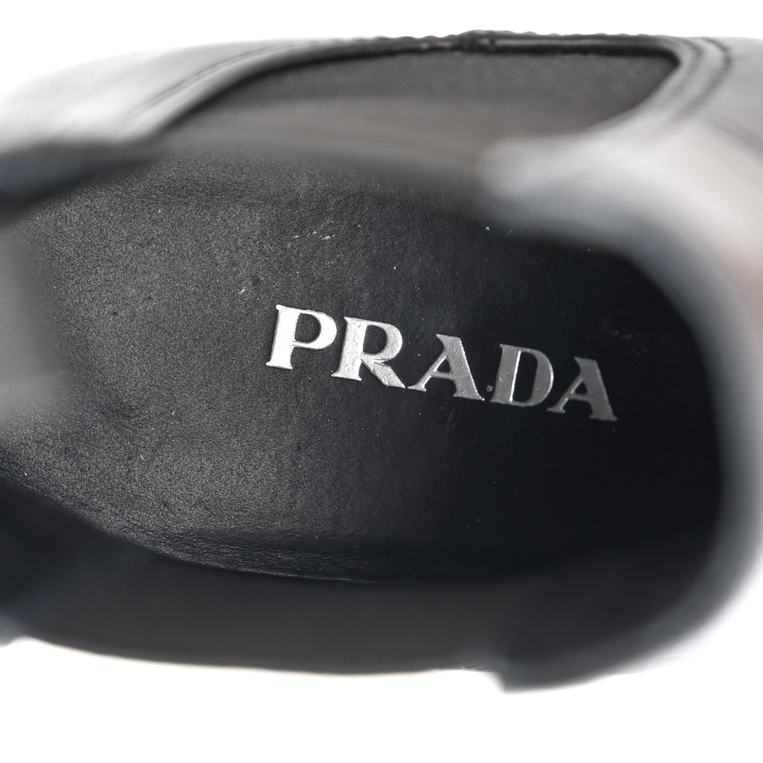 Prada Vitello Montana Lug Sole Chelsea 55mm Boots 37 Black 7 of 8