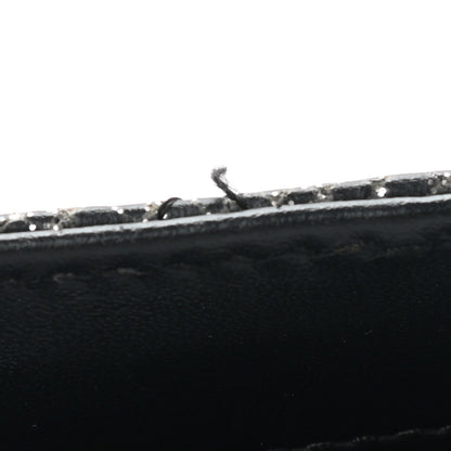 Chanel Glitter Calfskin Quilted Mini Phone Holder Clutch Black 9 of 10