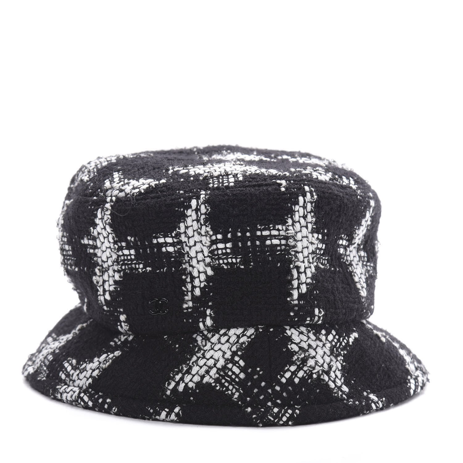 Chanel Tweed Bucket Hat S Black White 1 of 6