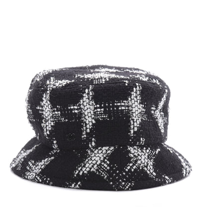 Chanel Tweed Bucket Hat S Black White 1 of 6