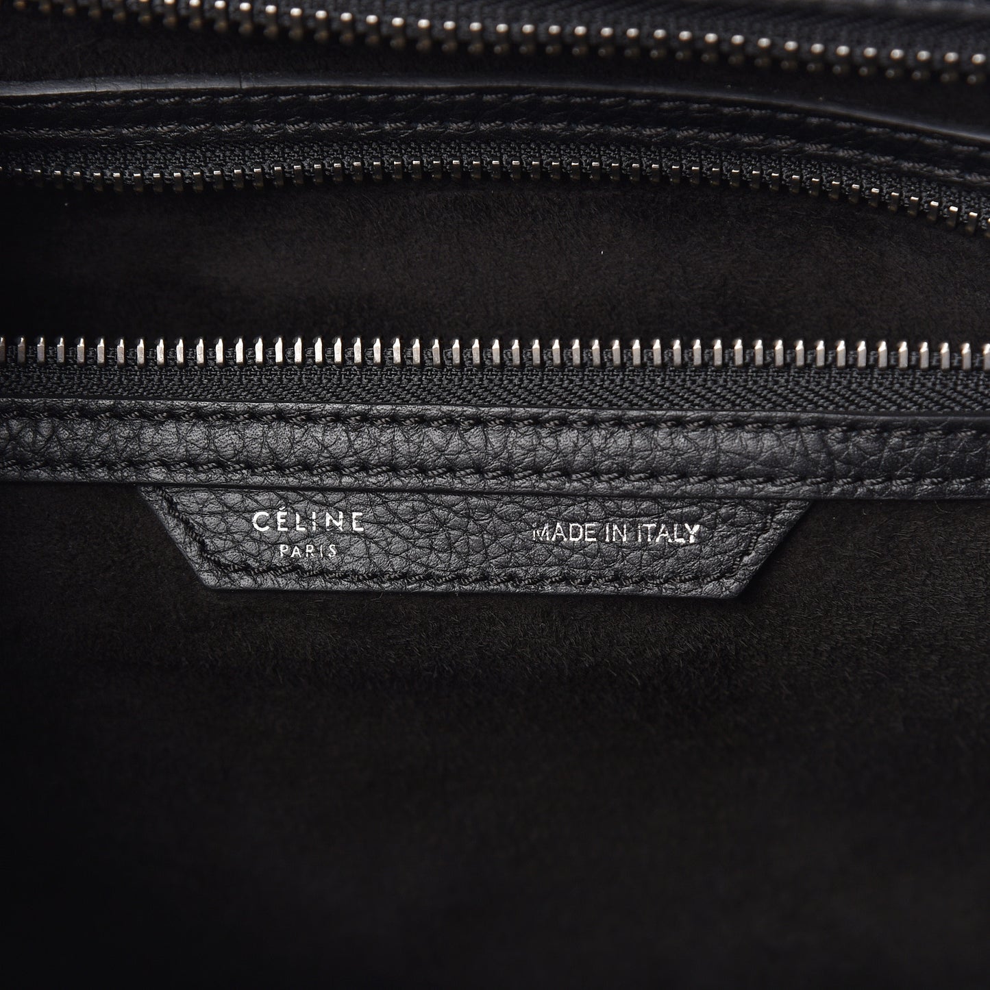 Drummed Calfskin Mini Luggage Black