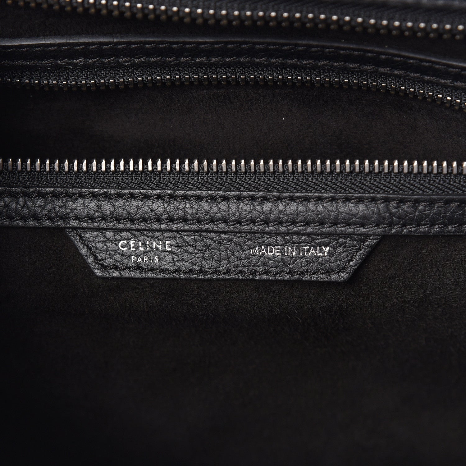 Celine Drummed Calfskin Mini Luggage Black 6 of 8