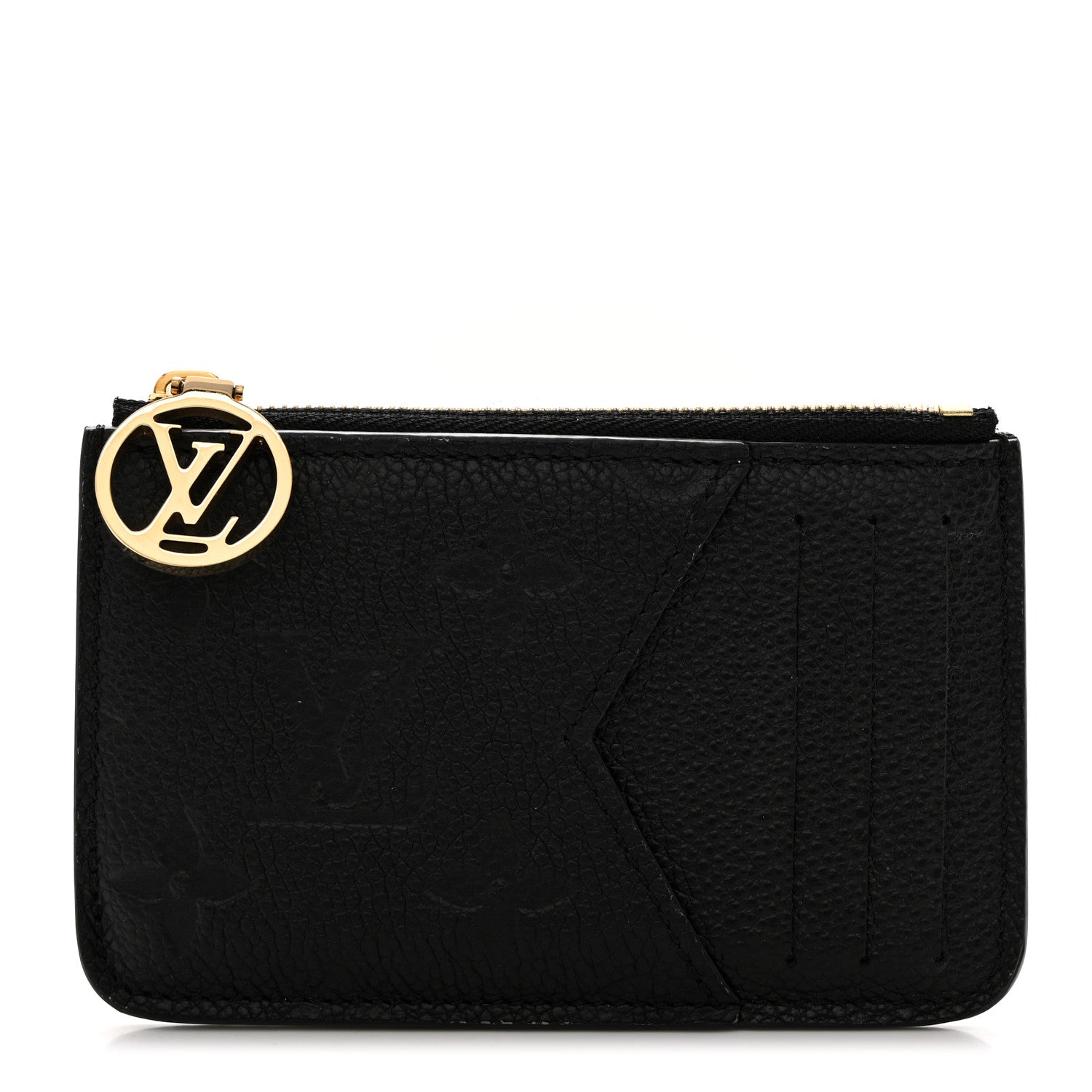 Louis Vuitton Empreinte Monogram Zipped Romy Card Holder Black 1 of 6