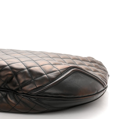 Burberry Metallic Calfskin Quilted Hoxton Hobo Bronze 8 of 8