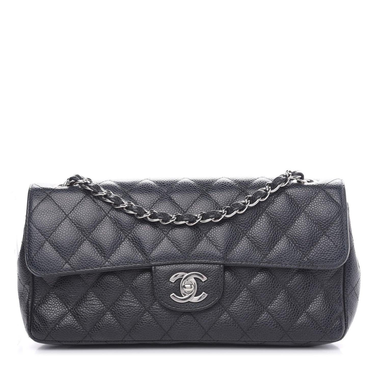 Caviar Quilted East West Flap Black