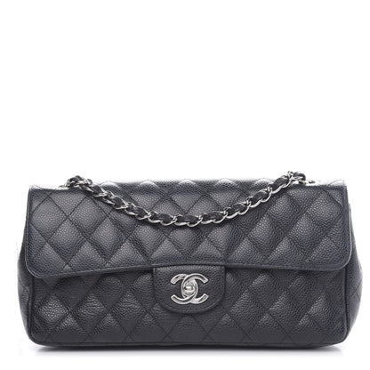 Chanel Caviar Quilted East West Flap Black 1 of 12