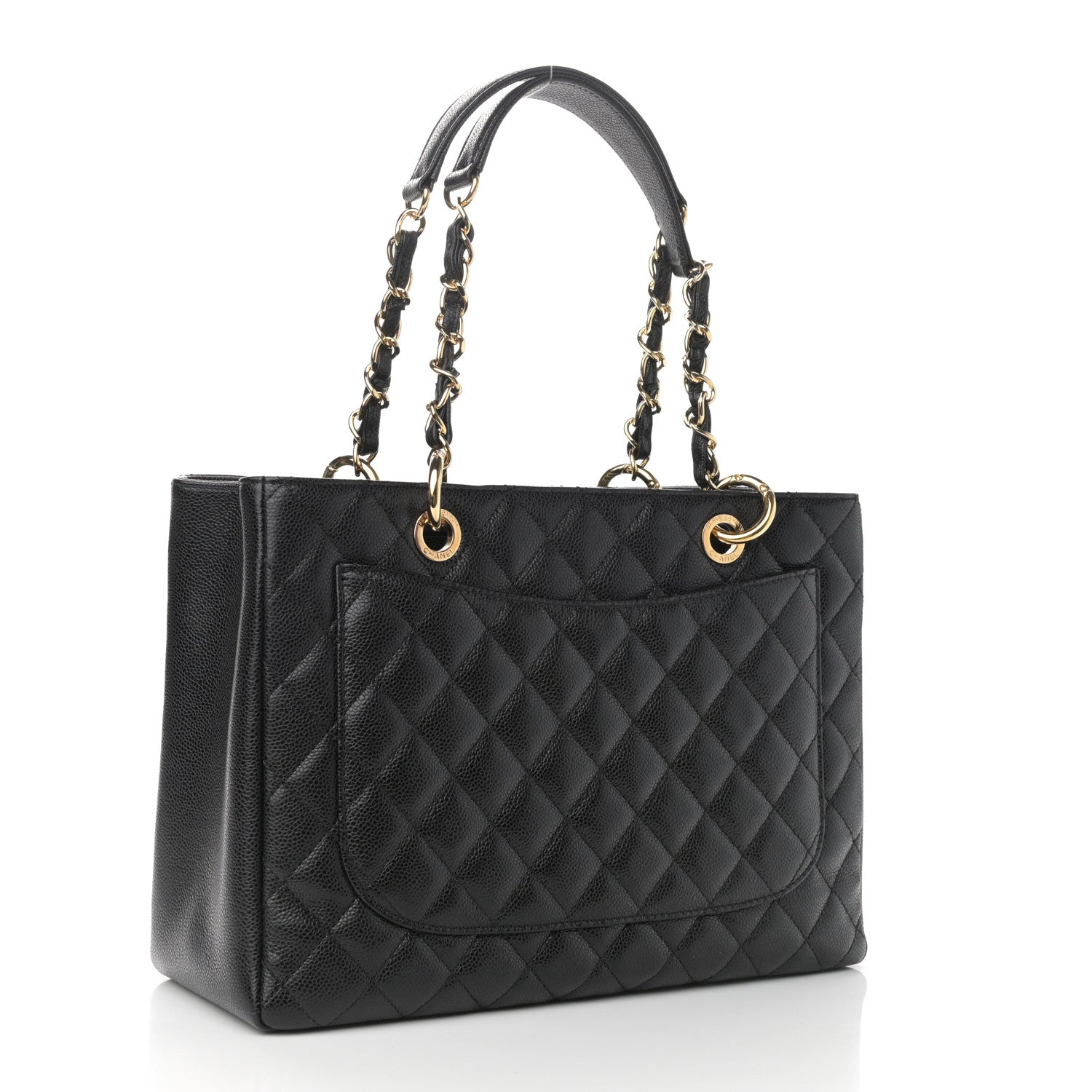 Chanel Caviar Quilted Grand Shopping Tote GST Black 3 of 11