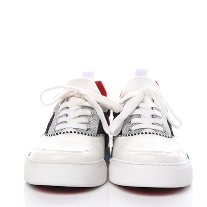 Christian Louboutin Glitter Patent Calfskin Womens Aurelien Diams GG Flat Sneakers 40.5 Multicolor 2 of 7