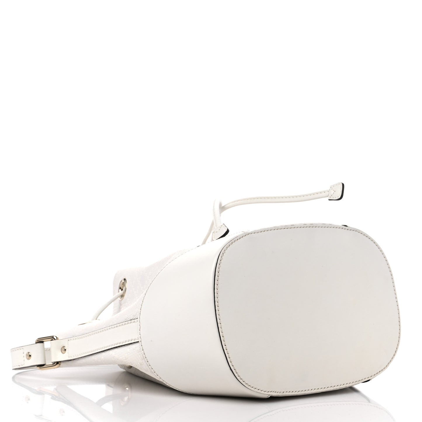 Hilary Lux Bright Diamante Small Bucket Bag Great White