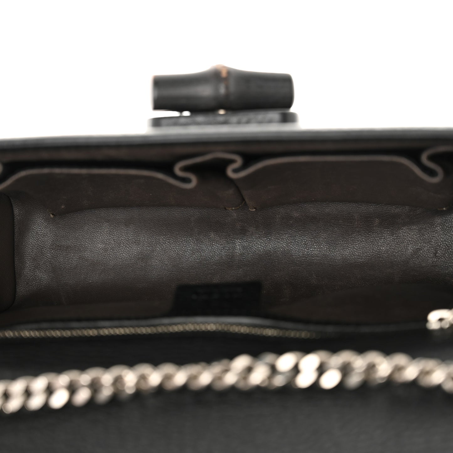 Calfskin Studded Medium Miss Bamboo Shoulder Bag Black