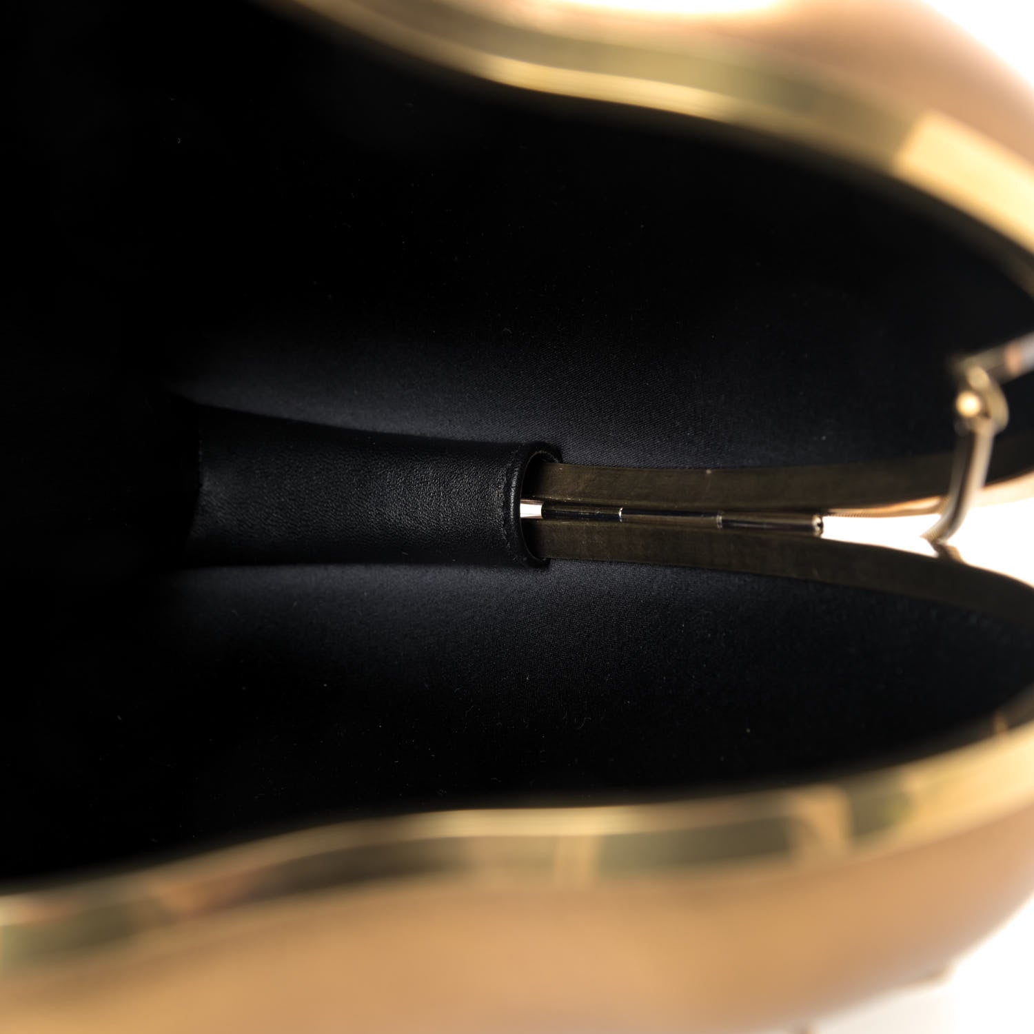 Saint Laurent Smooth Calfskin Heart Monogram Love Box Crossbody Gold 4 of 4