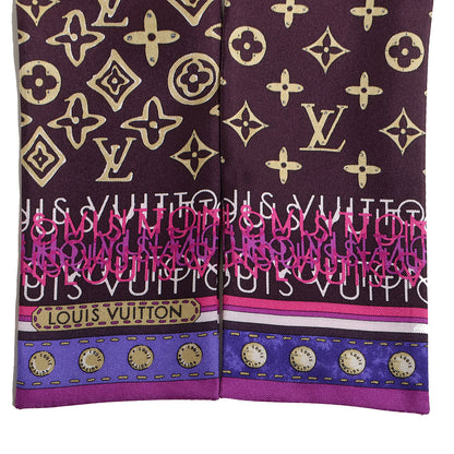 Louis Vuitton Silk Monogram Map Bandeau 3 of 4