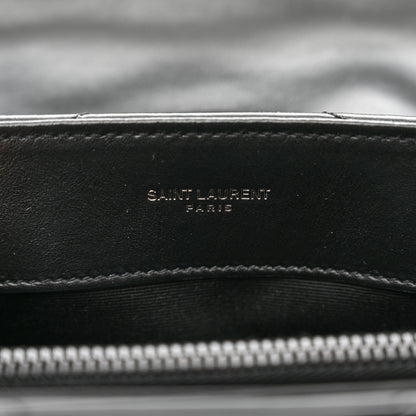 Saint Laurent Calfskin Y Quilted Monogram Monochrome Small Loulou Chain Satchel Black 7 of 12