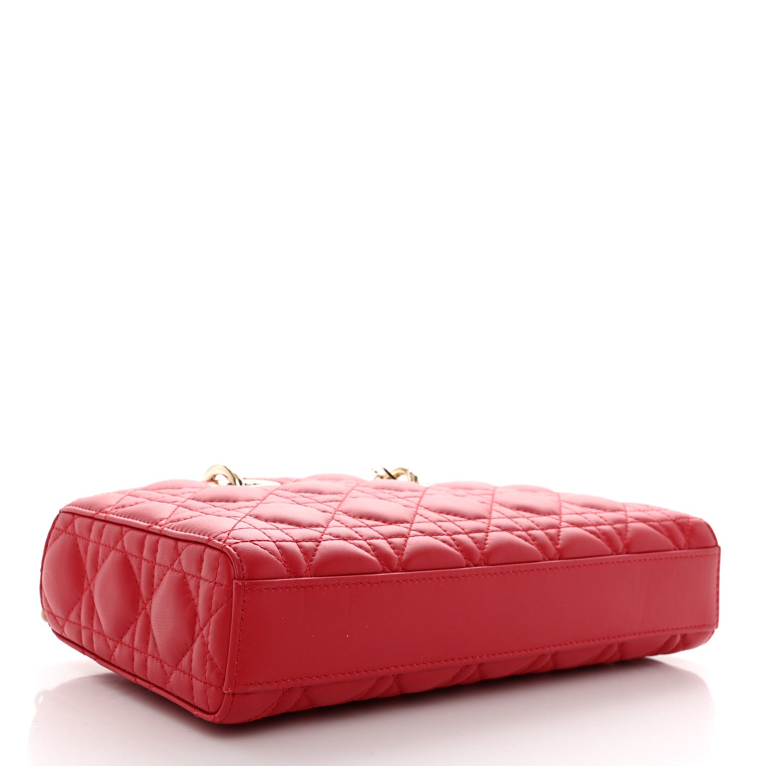 Christian Dior Lambskin Cannage Medium Lady D-Joy Red 4 of 11