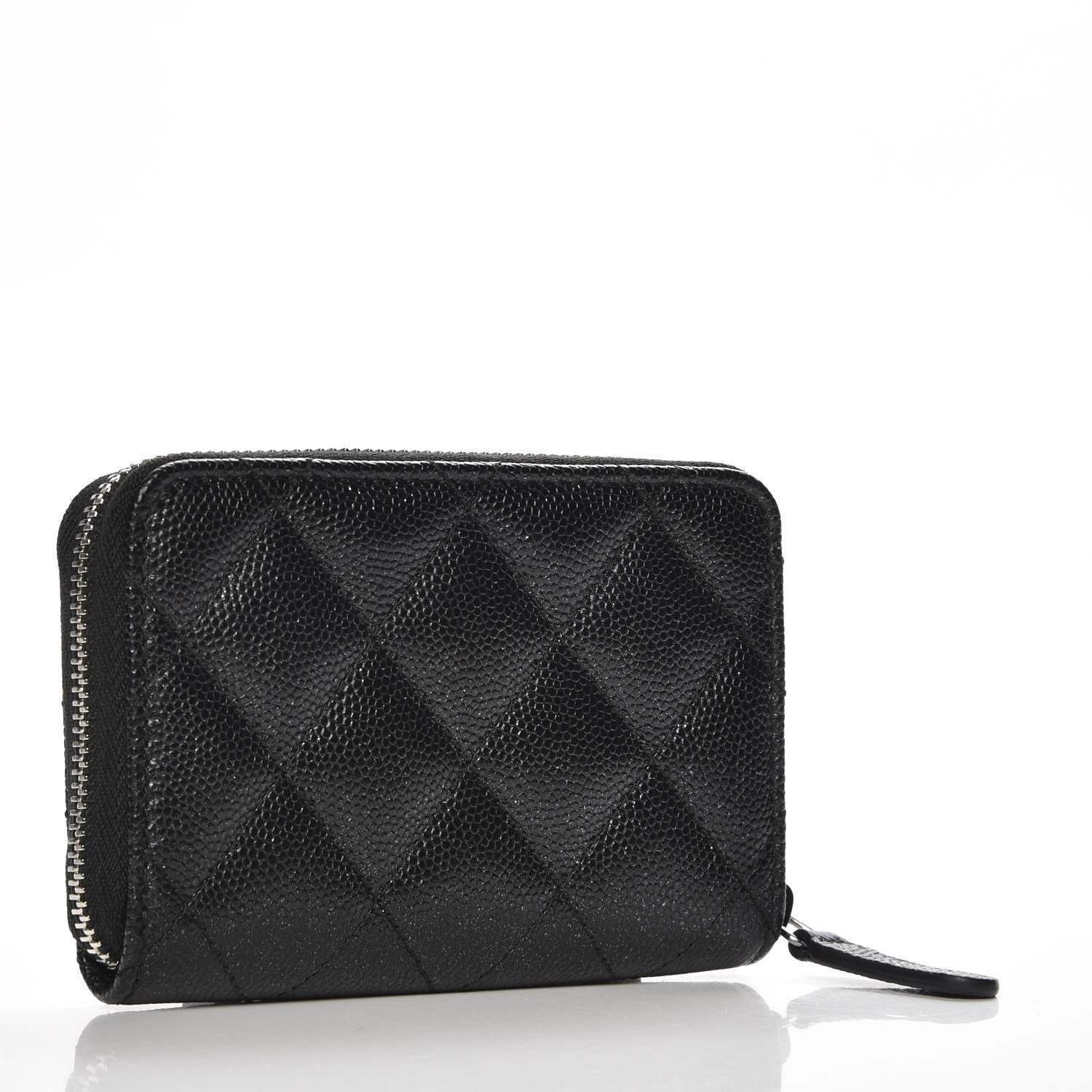 Chanel Iridescent Caviar Quilted Zip Coin Purse Black 3 of 10