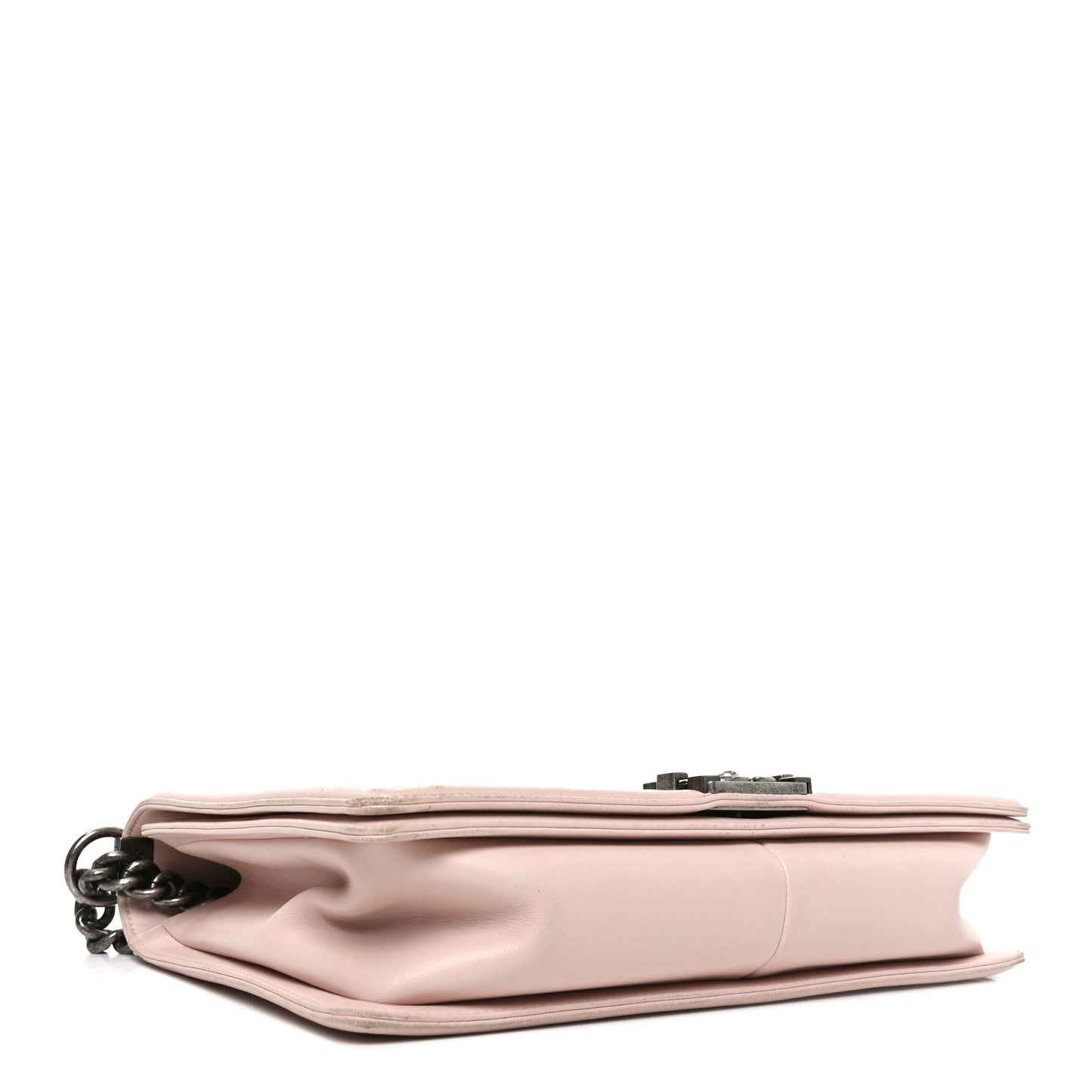 Lambskin Quilted Large Boy Flap Light Pink