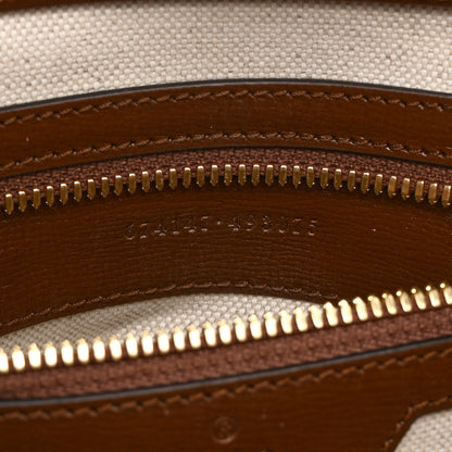 Gucci GG Supreme Monogram Azalea Calfskin Retro Interlocking G Buckle Backpack Beige Ebony Brown Sugar 7 of 11