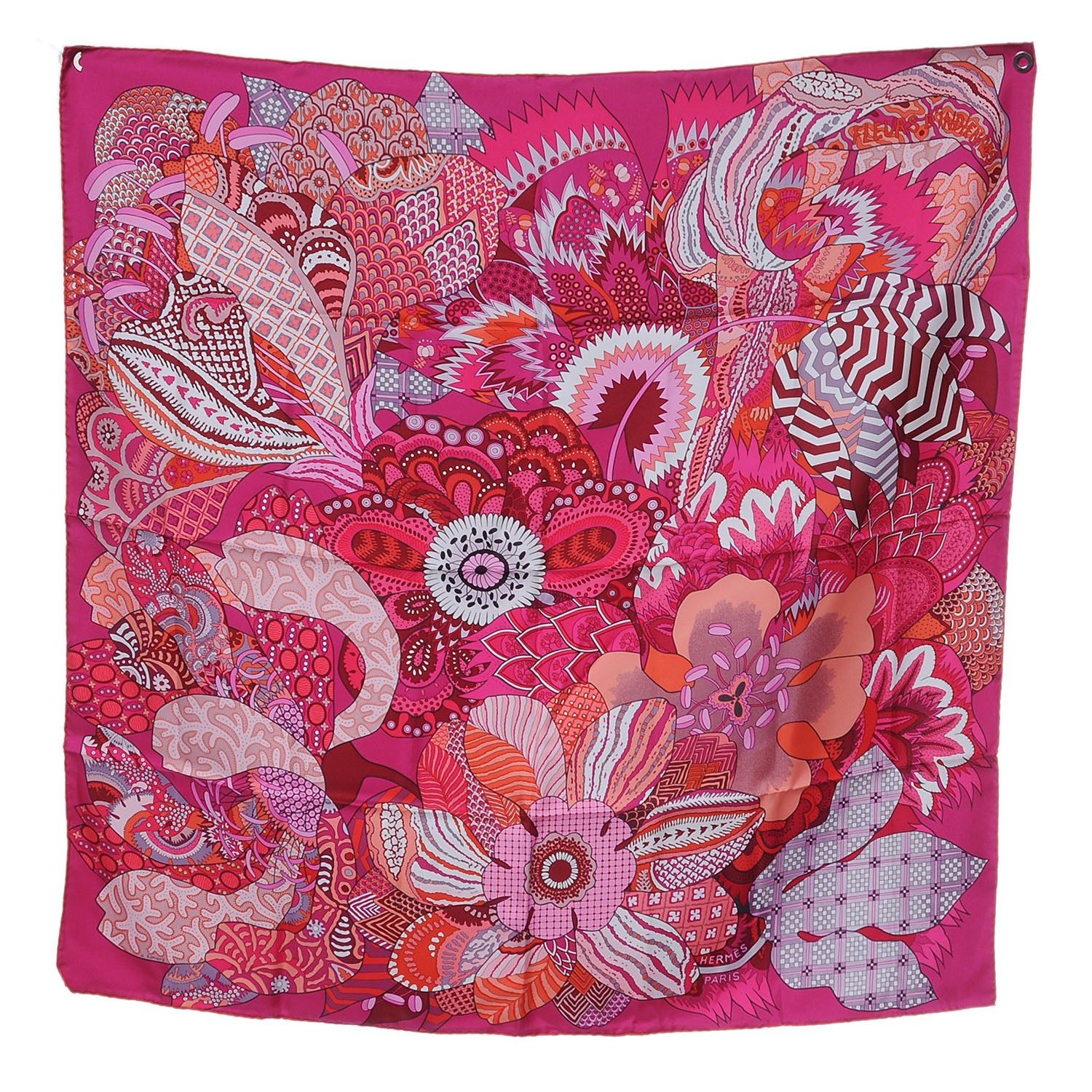 Hermes Silk Fleurs D Indiennes Scarf 90 2 of 8
